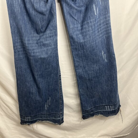 Uniq by Litz Distressed Flared Jeans Women's Size 27 - Picture 8 of 14
